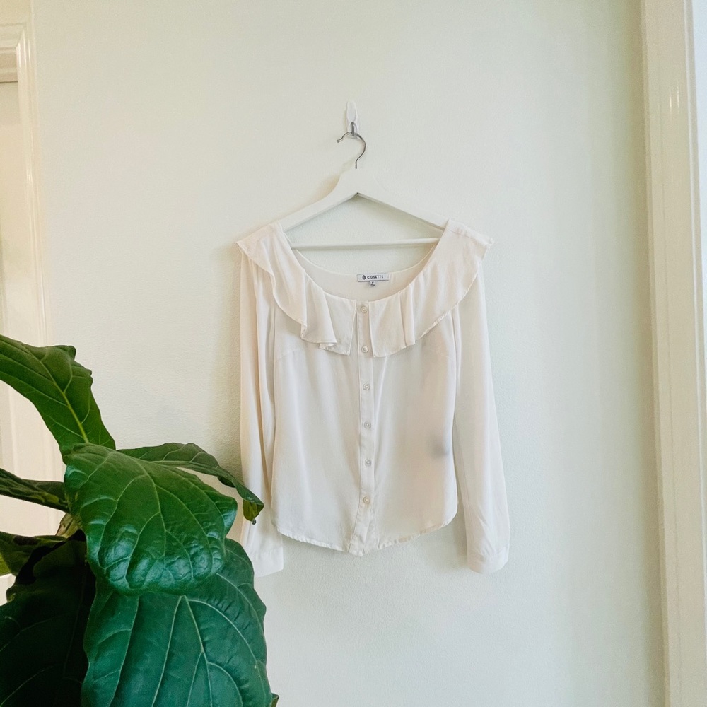 Cosette Liana Long Sleeve Silk Blouse